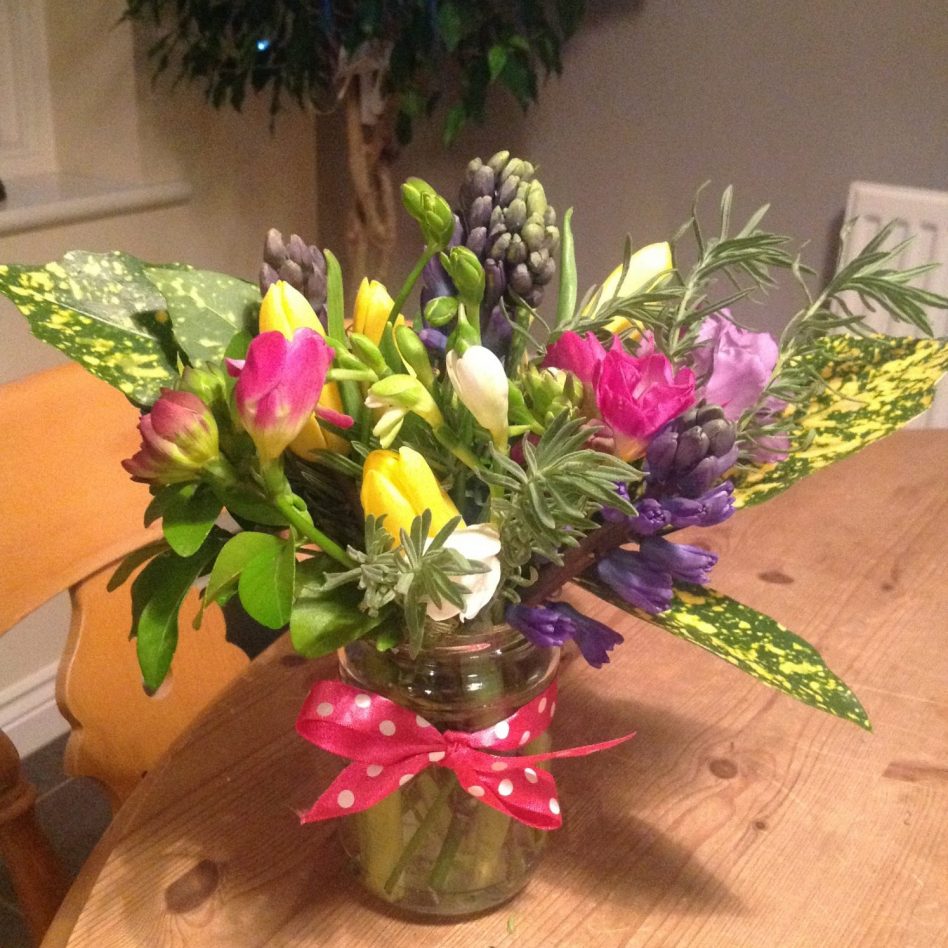 Jam Jar Flowers perfect for Mothers Day