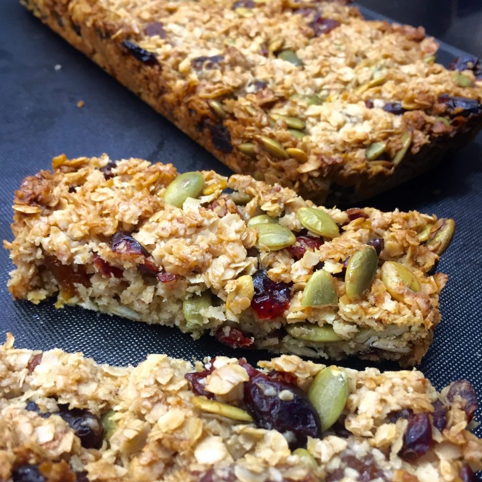 Breakfast Bars made with Coconut oil