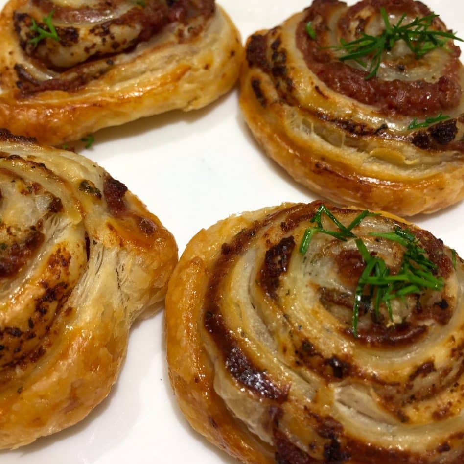 Puff Pastry Pate Whirls!