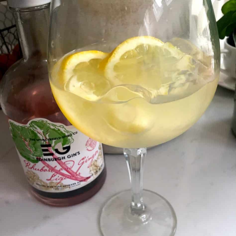 Rhubarb Gin Ginger Cocktail! Easy and delicious!