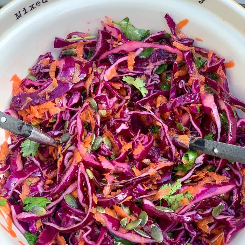 Easy Vegan Coleslaw (Asian Style)