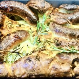 A tin of baked Toad in the hole