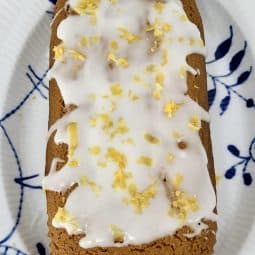 delicious ginger loaf with a lemon icing