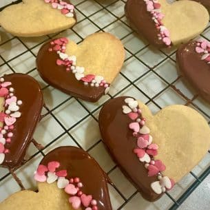 Valentine Biscuits, chocolate shortbread