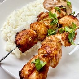 Satay Chicken Skewers cooked